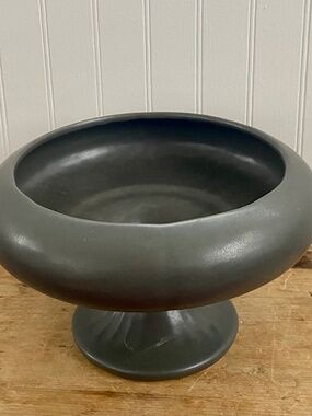 Vintage McCoy Floraline Planter. Gray Ceramic Vase, Flower Pot. MCM